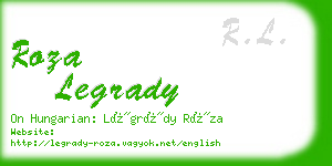 roza legrady business card